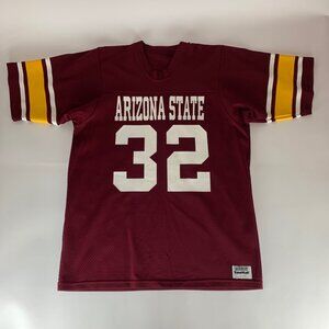 Arizona State Sun Devils NCAA Vintage Maroon Sandknit Football Jersey Mens Large